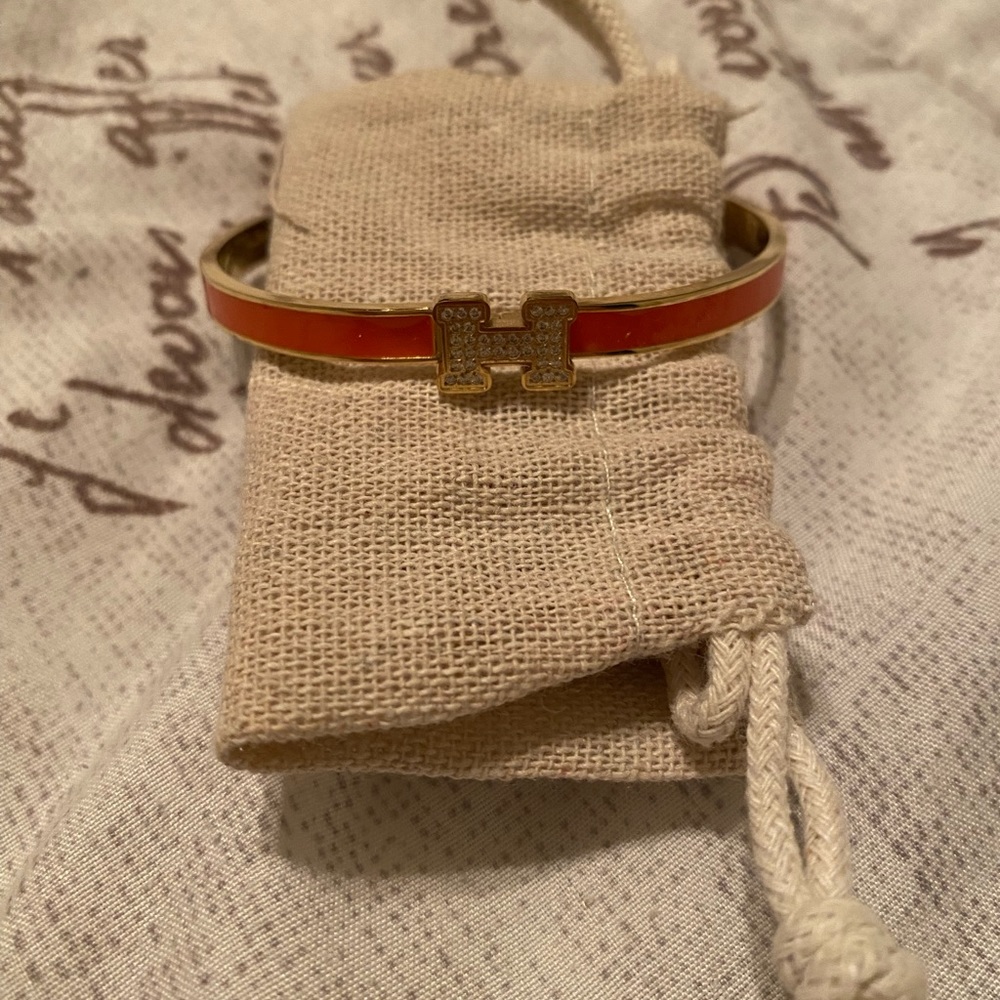 Bracelet Orange color with Gold